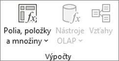 Pás s nástrojmi v programe Excel