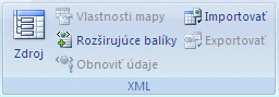 Skupina XML na páse s nástrojmi