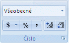 Pás s nástrojmi v programe Excel