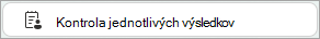 Tlačidlo Skontrolovať jednotlivé výsledky