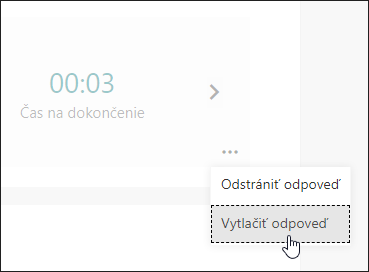 Možnosť Tlačiť odpoveď v Microsoft Forms