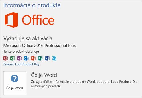 Zobrazí zobrazenie Backstage multilicenčnej verzie balíka Office