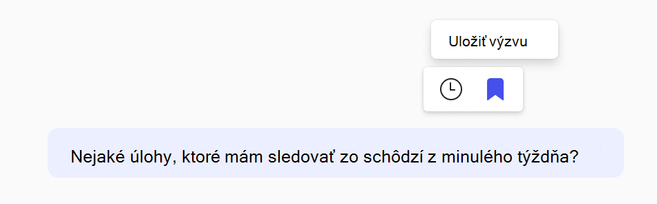 Snímka obrazovky s postupom uloženia výzvy.