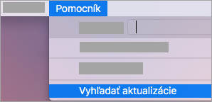Pomoc s > vyhľadaním Aktualizácií
