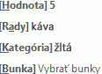 Možnosti príkazu Vložiť pole s označením údajov