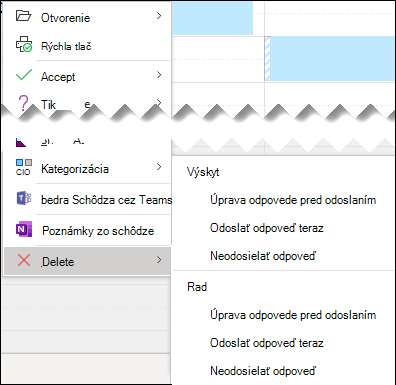 Odstrániť všetky budúce inštancie opakujúcej sa schôdze.