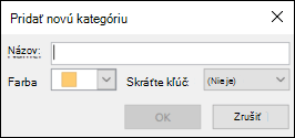 Pridanie novej kategórie
