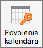 Tlačidlo Povolenia kalendára v Outlooku 2016 pre Mac