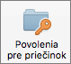Tlačidlo Povolenia priečinka v Outlooku 2016 pre Mac