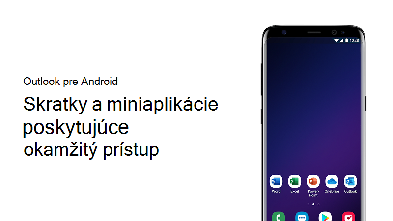 Miniatúra videa Miniaplikácie a skratky Miniaplikácie Outlooku