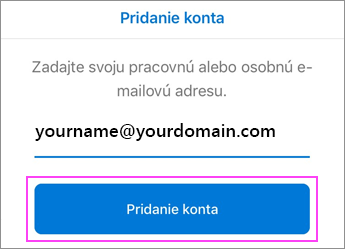 Zadajte svoju e-mailovú adresu