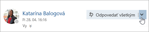 Snímka obrazovky s tlačidlom Ďalšie akcie.