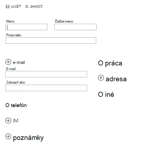 Nový kontakt