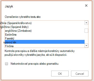 Zmena na iný jazyk