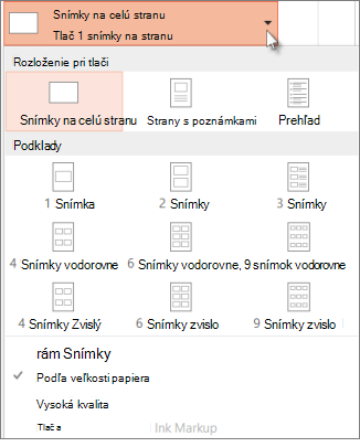 Vyberte rozloženie tlače
