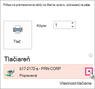 Vyberte tlačiareň
