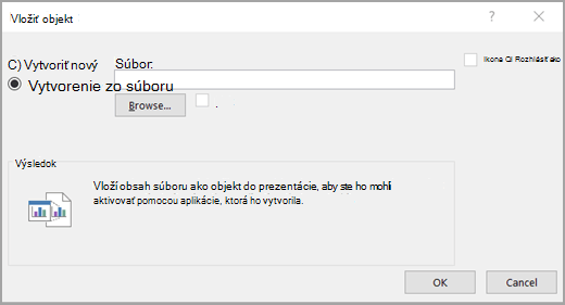Kliknite na položku Vytvoriť zo súboru