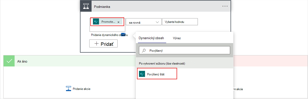 snímka obrazovky na výber povýšených lokalít