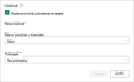 Pridajte požadovanú úroveň viditeľnosti svojho kalendára.