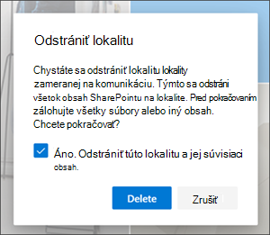 Potvrdenie odstránenia lokality