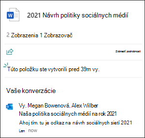 Konverzácie o kartách súboru