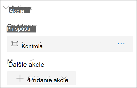 Možnosti akcie obrázka