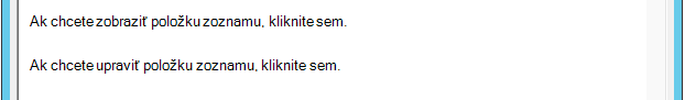 Vloženie hypertextového prepojenia na položku zoznamu 5