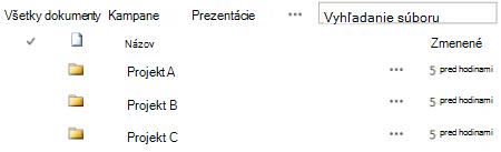 Priečinky v knižnici
