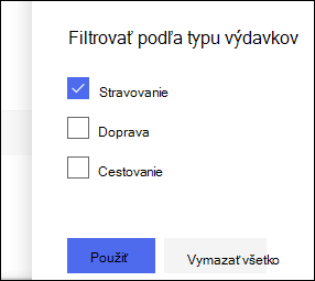 Tabla Filter zoznamu SharePointu Online