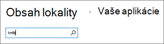 Vyhľadávacie pole aplikácie so zadaným výrazom „wiki“