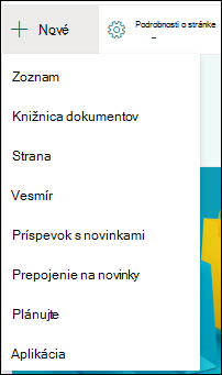 Pridanie novej položky na sharepointovú lokalitu