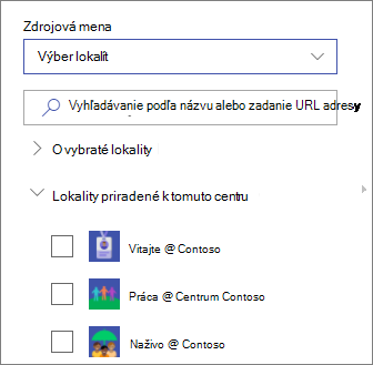 Výber lokalít