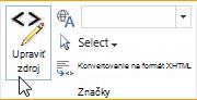 Príkaz Upraviť zdroj na verejnej webovej lokalite SharePointu Online