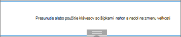 Spacer webová časť v režime úprav