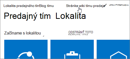 Najdôležitejšie prepojenia s jedným vybratým.