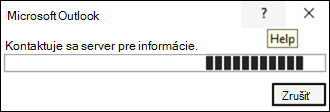 Chyba kontaktovania servera pre informácie v klasickom Outlooku