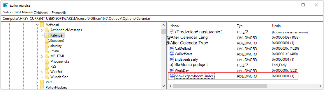 Obrázok databázy Registry systému Windows.
