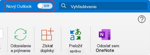 Prepínač nového Outlooku pre Mac
