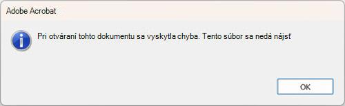 Chyba rýchlej tlače PDF súboru v počítačovej verzii Outlooku