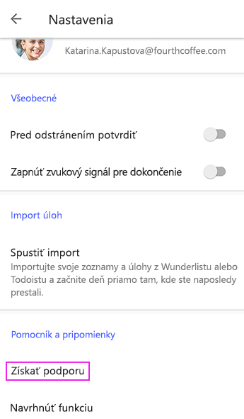 Ťuknutím získať podporu
