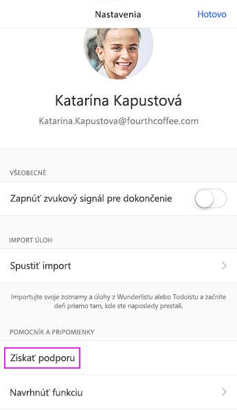Ťuknutím získať podporu