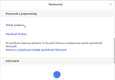 Ťuknutím získať podporu