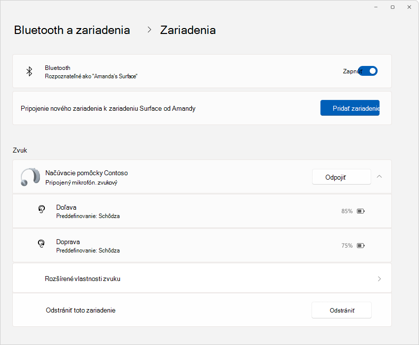 Ikona zariadení & Bluetooth.