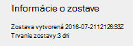 Všeobecné informácie zobrazené v zostave bezdrôtovej siete