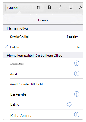 Možnosti písma