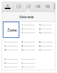 Štýly číslovania