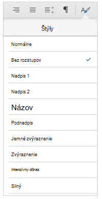 Štýly formátov