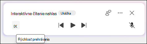 Vyberte rýchlosť čítania.