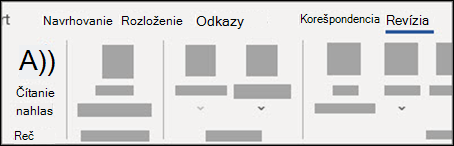 Na karte Revízia vyberte položku Čítať nahlas.