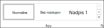 Výber štýlu vo Worde